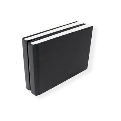 Artway Studio A6 liggend schetsboek, 170 g/m², tekenpapier 46 pagina's (92 zijden) – zwarte hardcover – potlood, houtskool, pastel en inkt – A6 tekenblok voor reizen, 2 stuks Artway Studio A6 liggend schetsboek, 170 g/m², tekenpapier 46 pagina's (92 zijden) – zwarte hardcover – potlood, houtskool, pastel en inkt – A6 tekenblok voor reizen, 2 stuks