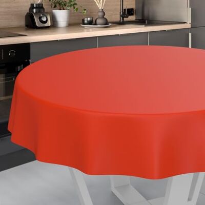 ANRO Afwasbaar tafelzeil, tuintafelkleed, voor binnen en buiten, rond, 100 cm, met snijrand, rood ANRO Afwasbaar tafelzeil, tuintafelkleed, voor binnen en buiten, rond, 100 cm, met snijrand, rood