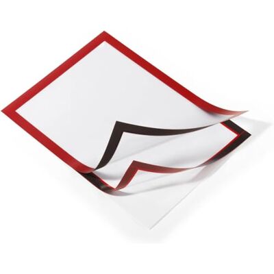 Durable Duraframe 487203 frame, zelfklevend, voor A4-documenten, rood, 2 stuks Durable Duraframe 487203 frame, zelfklevend, voor A4-documenten, rood, 2 stuks
