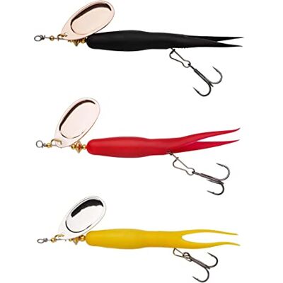 Abu Salmon Seeker 2.0 Spinner Blade Visaas met rubberen coating Flying Condom Prawn imitatiebait, aantrekkelijk bovendeel voor zalm/zeeforel Abu Salmon Seeker 2.0 Spinner Blade Visaas met rubberen coating Flying Condom Prawn imitatiebait, aantrekkelijk bovendeel voor zalm/zeeforel