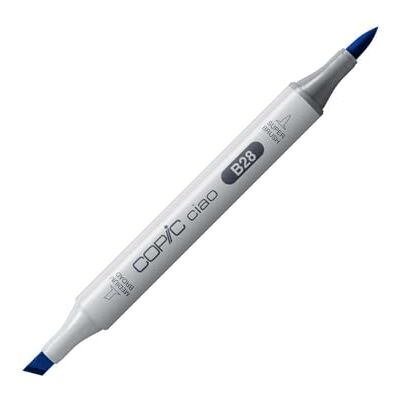 Copic Ciao B28, Royal Blue, Twin marker met medium punt en penseelpunt Copic Ciao B28, Royal Blue, Twin marker met medium punt en penseelpunt