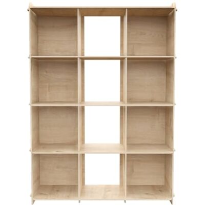 Hanah Home Elegant boekenrek van eiken, 92,5 cm B x 132 cm H x 30 cm D, deeltjesbord 100% melamine, dikte 8 mm, perfect voor moderne decoratie thuis en op kantoor Hanah Home Elegant boekenrek van eiken, 92,5 cm B x 132 cm H x 30 cm D, deeltjesbord 100% melamine, dikte 8 mm, perfect voor moderne decoratie thuis en op kantoor