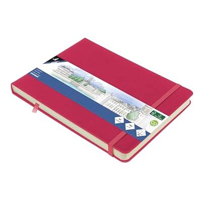 Kangaro Schetsboek, A5, hardcover, polyurethaan, 80 vellen, 140 g, crèmekleurig papier met elastiek en lint Kangaro Schetsboek, A5, hardcover, polyurethaan, 80 vellen, 140 g, crèmekleurig papier met elastiek en lint