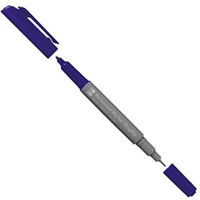Marabu 01470003055 permanente marker Graphix donkerblauw, met dubbele punt 1-2 mm en 0,5 mm, glanzende kleuren, sneldrogend, inkt op alcoholbasis, geurarm en waterdicht Marabu 01470003055 permanente marker Graphix donkerblauw, met dubbele punt 1-2 mm en 0,5 mm, glanzende kleuren, sneldrogend, inkt op alcoholbasis, geurarm en waterdicht