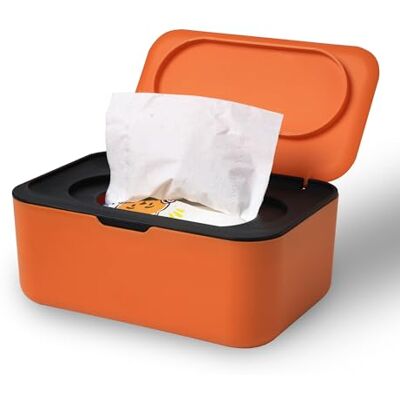 Cheerhom Vochtige babydoekjes, lade voor vochtige doekjes met deksel, natte toiletpapierdoos, zwart, vochtige papieren doos voor slaapkamer, auto en kantoor Cheerhom Vochtige babydoekjes, lade voor vochtige doekjes met deksel, natte toiletpapierdoos, zwart, vochtige papieren doos voor slaapkamer, auto en kantoor