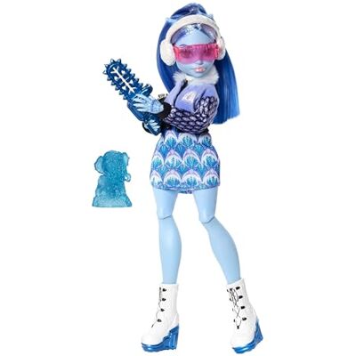 Monster Cable Fearbook Abbey Bominable, pop met accessoires in Yeti, kunst club pop en accessoires met college jas, jaarboek, schilder- en beeldhouwgereedschap, JDR58 Monster Cable Fearbook Abbey Bominable, pop met accessoires in Yeti, kunst club pop en accessoires met college jas, jaarboek, schilder- en beeldhouwgereedschap, JDR58