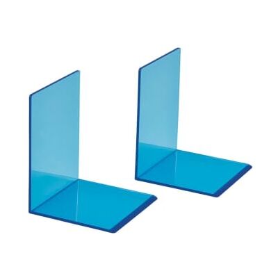 MAUL Boekensteunen, blauw, acryl, transparant, 2 stuks MAUL Boekensteunen, blauw, acryl, transparant, 2 stuks