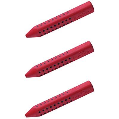 Faber-Castell 187101 driehoekige gum Grip 2001 (3 x rood) Faber-Castell 187101 driehoekige gum Grip 2001 (3 x rood)
