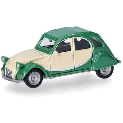 Herpa Citroen 2CV Charleston miniatuurauto groen/beige, miniatuur op schaal 1:87, verzamelobject, Made in Germany, model kunststof Herpa Citroen 2CV Charleston miniatuurauto groen/beige, miniatuur op schaal 1:87, verzamelobject, Made in Germany, model kunststof