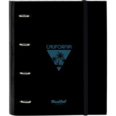safta BLACKFIT8 CALIFORNIA Classeur 4 anneaux de 35 cm avec 100 feuilles A4, idéal pour enfants de différents âges, confortable et polyvalent, qualité et résistance, 27 x 3,5 x 32 cm, Noir/bleu, M, safta BLACKFIT8 CALIFORNIA Classeur 4 anneaux de 35 cm avec 100 feuilles A4, idéal pour enfants de différents âges, confortable et polyvalent, qualité et résistance, 27 x 3,5 x 32 cm, Noir/bleu, M,