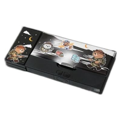 QYJLOFMVE Multifunctionele pop-up etui 2025, schattige cartoon-potlooddoos, multifunctioneel etui voor studenten met 2 vakken, schrijfwaren-organizer met puntenslijper, Zwarte beer, / QYJLOFMVE Multifunctionele pop-up etui 2025, schattige cartoon-potlooddoos, multifunctioneel etui voor studenten met 2 vakken, schrijfwaren-organizer met puntenslijper, Zwarte beer, /