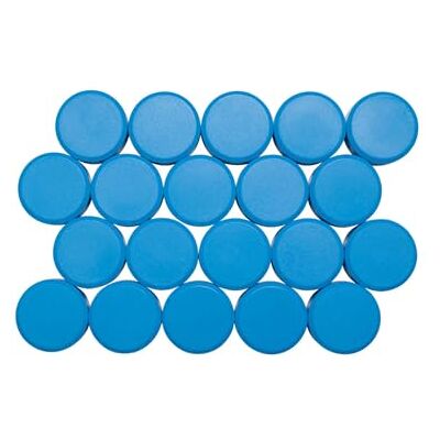 MAUL pro Gefacetteerde magneten (20 stuks) 29 mm, kunststof magneet, sterke magneet voor magnetisch whiteboard en uitwisbaar whiteboard, ideaal voor kantoor en werkplaats, lichtblauw MAUL pro Gefacetteerde magneten (20 stuks) 29 mm, kunststof magneet, sterke magneet voor magnetisch whiteboard en uitwisbaar whiteboard, ideaal voor kantoor en werkplaats, lichtblauw