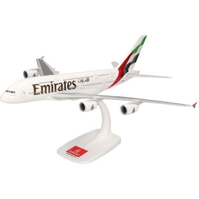 Herpa Snap-Fit model vliegtuig Emirates Airbus A380, schaal 1:250, verzamelstuk, model met sokkel, kunststof Herpa Snap-Fit model vliegtuig Emirates Airbus A380, schaal 1:250, verzamelstuk, model met sokkel, kunststof