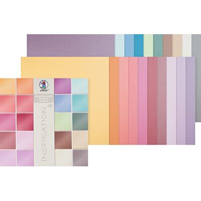 Ursus 81420099 Structura Pearl 2 scrapbookpapierblok, ca. 30,5 x 30,5 cm, 220 g/m², 20 vellen in 20 verschillende kleuren, gekleurd, eenzijdig bedrukt met vintage effect Ursus 81420099 Structura Pearl 2 scrapbookpapierblok, ca. 30,5 x 30,5 cm, 220 g/m², 20 vellen in 20 verschillende kleuren, gekleurd, eenzijdig bedrukt met vintage effect
