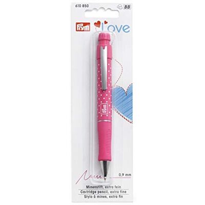 Prym Love Pencil 2 patronen 0,9 mm roze, meerkleurig, één maat Prym Love Pencil 2 patronen 0,9 mm roze, meerkleurig, één maat