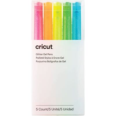 Cricut Glitter Neon Pen Set 5CT Glitter Gel Pen Set Neon Fijne Punt 0,8 mm 5-Pack Voor Machines, Vinyl, Multi, Explore & Maker, 5 Stuks Cricut Glitter Neon Pen Set 5CT Glitter Gel Pen Set Neon Fijne Punt 0,8 mm 5-Pack Voor Machines, Vinyl, Multi, Explore & Maker, 5 Stuks