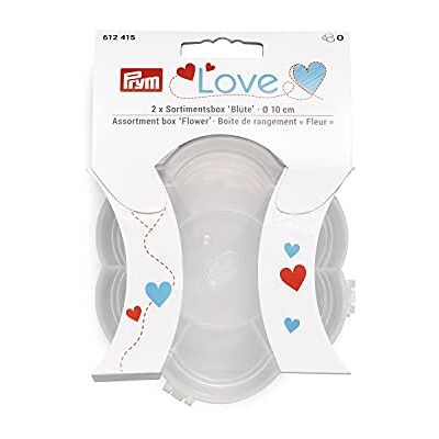 Prym Love opbergdoos bloem leeg sortering, kunststof, transparant, 10 cm Prym Love opbergdoos bloem leeg sortering, kunststof, transparant, 10 cm