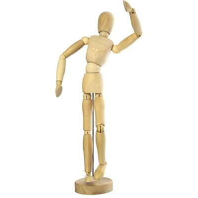 Kangaro Mannequin met scharnier, flexibel, van buxushout, 30 cm Kangaro Mannequin met scharnier, flexibel, van buxushout, 30 cm