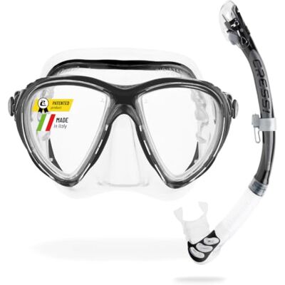 CRESSI Big Eyes Evolution & Alpha Ultra Dry Premium waterwandel-/duikset voor volwassenen CRESSI Big Eyes Evolution & Alpha Ultra Dry Premium waterwandel-/duikset voor volwassenen