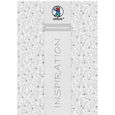 Ursus 7704601F transparant papier voor bruiloft, DIN A4, 115 g/m², 5 vellen met banderol, eenzijdig bedrukt, voorzijde met hete folie zilver, ideaal voor het versieren van kaarten Ursus 7704601F transparant papier voor bruiloft, DIN A4, 115 g/m², 5 vellen met banderol, eenzijdig bedrukt, voorzijde met hete folie zilver, ideaal voor het versieren van kaarten