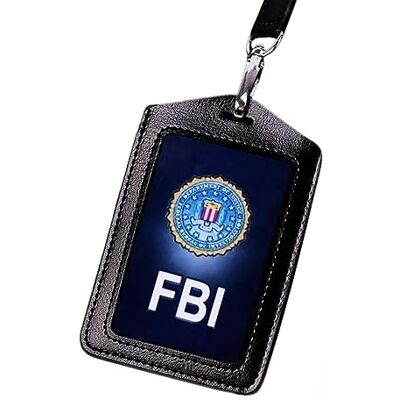 YXBOMG FBI ID-kaarthouder leer met riem, rol spelen politie rekwisieten speciale ondercover agent Halloween feestbenodigdheden YXBOMG FBI ID-kaarthouder leer met riem, rol spelen politie rekwisieten speciale ondercover agent Halloween feestbenodigdheden