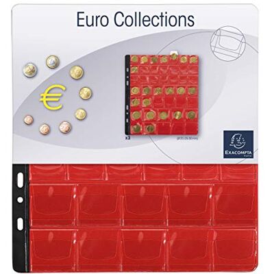 EXACOMPTA Ref. 96006E 1 zakje met 3 cijfervullingen met 43 vakken voor 129 munten met een diameter van 20,25,30 mm Voor ordners van 24,5 x 25 cm EXACOMPTA Ref. 96006E 1 zakje met 3 cijfervullingen met 43 vakken voor 129 munten met een diameter van 20,25,30 mm Voor ordners van 24,5 x 25 cm