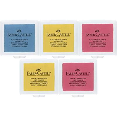 Faber-Castell Art Eraser modelleergum (willekeurige kleur in geel, rood of blauw 5 stuks) Faber-Castell Art Eraser modelleergum (willekeurige kleur in geel, rood of blauw 5 stuks)