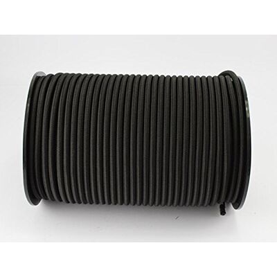 Unbekannt Unknown Stretchtouw van rubber, 20 m, 6 mm, zwart Unbekannt Unknown Stretchtouw van rubber, 20 m, 6 mm, zwart