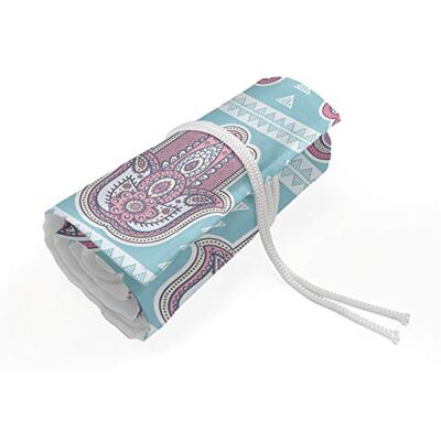 ABAKUHAUS Oriental Mehndi Mandala, Oosters, met envelop voor pennen, duurzaam en draagbaar, 72 vakken, blauw veelkleurig, blauw en meerkleurig, 72 Vakjes ABAKUHAUS Oriental Mehndi Mandala, Oosters, met envelop voor pennen, duurzaam en draagbaar, 72 vakken, blauw veelkleurig, blauw en meerkleurig, 72 Vakjes
