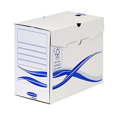 Bankers Box Fellowes Basic, A4, 15 cm, blauw/wit, 25 stuks Bankers Box Fellowes Basic, A4, 15 cm, blauw/wit, 25 stuks