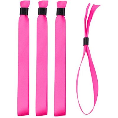 IBOO Armbandset van gesatineerde stof/band. personaliseerbaar, kunststof sluiting, 10 kleuren 100 roze IBOO Armbandset van gesatineerde stof/band. personaliseerbaar, kunststof sluiting, 10 kleuren 100 roze
