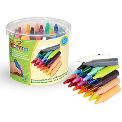 CRAYOLA Doos met 24 maxi-waspotloden, verschillende kleuren – aanbevolen leeftijd: vanaf 3 jaar CRAYOLA Doos met 24 maxi-waspotloden, verschillende kleuren – aanbevolen leeftijd: vanaf 3 jaar