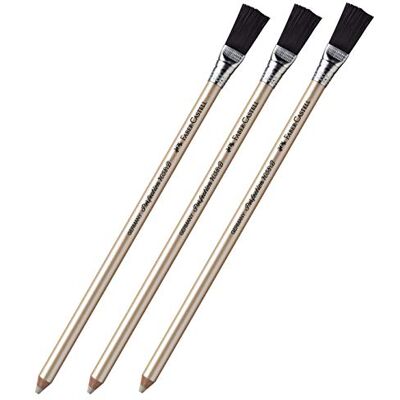 Faber-Castell Perfection gompotlood, 3 x 7058b, met borstel. Faber-Castell Perfection gompotlood, 3 x 7058b, met borstel.