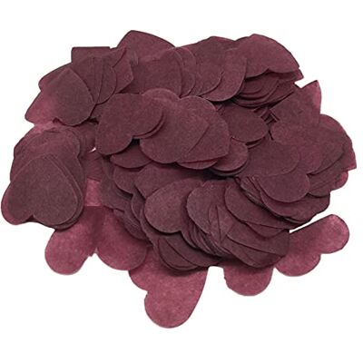 Yisowank 8000 stuks biologisch afbreekbare papieren confetti in hartvorm voor verjaardag, afstudeerfeest, bruiloft, bruidsfeest en babyshower (wijnrood) Yisowank 8000 stuks biologisch afbreekbare papieren confetti in hartvorm voor verjaardag, afstudeerfeest, bruiloft, bruidsfeest en babyshower (wijnrood)