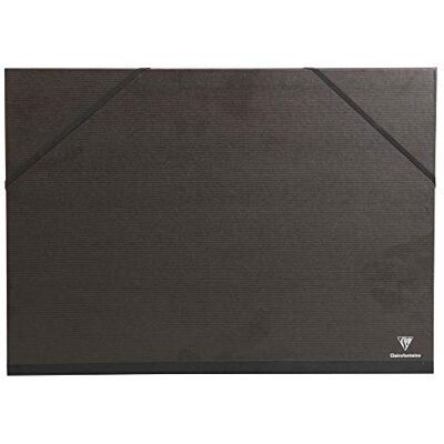 Clairefontaine Ref. 44700C Kraftmap DIN A4 Sluiting met elastische banden Witte papieren voering Zuurvrij Geschikt voor het vervoer van kunstwerken Zwart Clairefontaine Ref. 44700C Kraftmap DIN A4 Sluiting met elastische banden Witte papieren voering Zuurvrij Geschikt voor het vervoer van kunstwerken Zwart