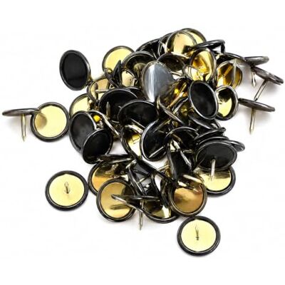 SENRISE 100 stuks tekenpunaises met kunststof koppen en stalen punten voor kurkbord, decoratief prikbord, kantoorkaart (zwart, 10 x 10 mm) SENRISE 100 stuks tekenpunaises met kunststof koppen en stalen punten voor kurkbord, decoratief prikbord, kantoorkaart (zwart, 10 x 10 mm)