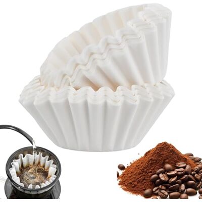 Ziyonix 200 stuks papieren koffiefilters 80/200 mm Amerikaanse koffiefilter wit papieren filter voor koffiemachine voor thuis cafetaria Ziyonix 200 stuks papieren koffiefilters 80/200 mm Amerikaanse koffiefilter wit papieren filter voor koffiemachine voor thuis cafetaria