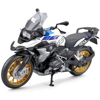 Maisto BMW R1250GS Motormodel op schaal 1:12 met vering en inklapbare zijstandaard, 17 cm, blauw/wit (5-20100), medium Maisto BMW R1250GS Motormodel op schaal 1:12 met vering en inklapbare zijstandaard, 17 cm, blauw/wit (5-20100), medium