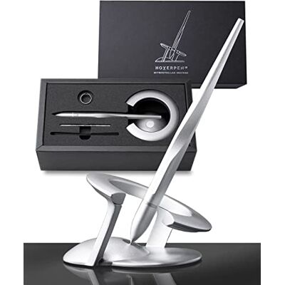 novium Hoverpen Interstellar Edition Futuristische luxe pen van lucht- en Gemaakt van lucht- en ruimtevaartlegering, unieke esthetiek, roterende executive pen, beste cadeau voor mannen en vrouwen novium Hoverpen Interstellar Edition Futuristische luxe pen van lucht- en Gemaakt van lucht- en ruimtevaartlegering, unieke esthetiek, roterende executive pen, beste cadeau voor mannen en vrouwen