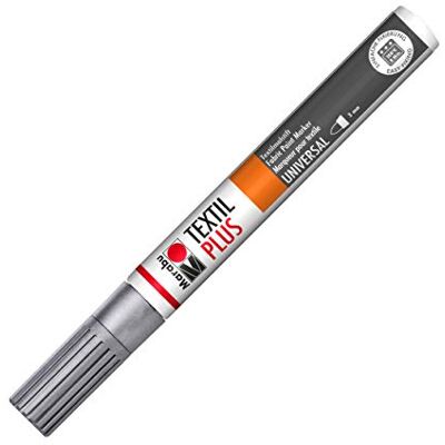 Marabu Textil Plus lakstift 3mm tip zilver 782 Marabu Textil Plus lakstift 3mm tip zilver 782