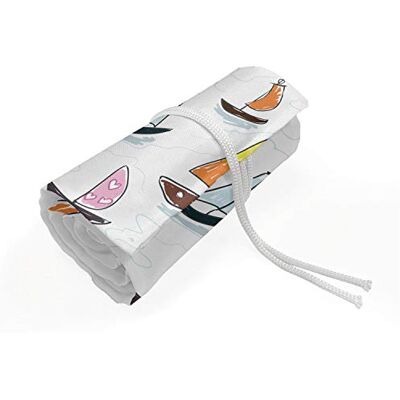 ABAKUHAUS Zeiltas met envelop voor pennen, Doodle zeilboot, duurzaam, draagbaar, 36 vakken, meerkleurig, Multicolord2, 36 Vakjes ABAKUHAUS Zeiltas met envelop voor pennen, Doodle zeilboot, duurzaam, draagbaar, 36 vakken, meerkleurig, Multicolord2, 36 Vakjes