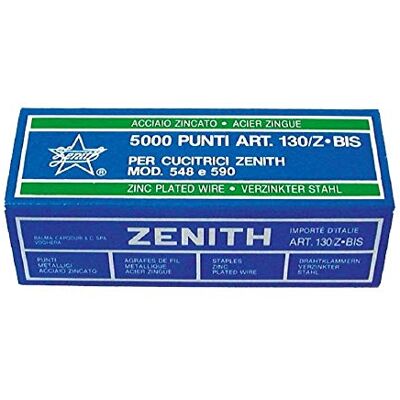 Zenith Nietjes 130 / Z BIS GINGUES staal voor nietmachines 5000 punten model 548 en 590 nietmachines Zenith Nietjes 130 / Z BIS GINGUES staal voor nietmachines 5000 punten model 548 en 590 nietmachines