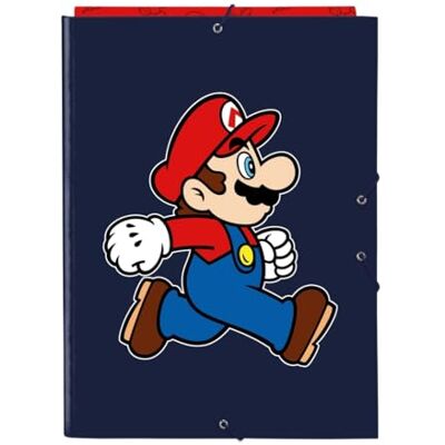 safta Super Mario TRICK Folio-map met 3 kleppen, ideaal voor kinderen van verschillende leeftijden, comfortabel en veelzijdig, kwaliteit en stevigheid, 26 x 36,5 cm, donkerblauw/rood, M, casual safta Super Mario TRICK Folio-map met 3 kleppen, ideaal voor kinderen van verschillende leeftijden, comfortabel en veelzijdig, kwaliteit en stevigheid, 26 x 36,5 cm, donkerblauw/rood, M, casual
