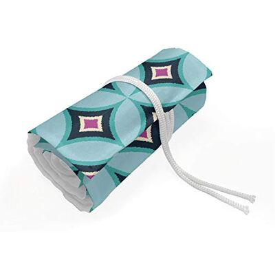 ABAKUHAUS Wijnoogstetui met envelop voor pennen, Ronds Center diamanten, duurzaam en draagbaar pennenetui, 36 vakken, lichtblauw veelkleurig, blauw en meerkleurig, 36 Vakjes ABAKUHAUS Wijnoogstetui met envelop voor pennen, Ronds Center diamanten, duurzaam en draagbaar pennenetui, 36 vakken, lichtblauw veelkleurig, blauw en meerkleurig, 36 Vakjes