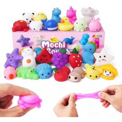 JOYIN Mochi Squishy Toys Verjaardagscadeaus voor kinderen, 25 stuks JOYIN Mochi Squishy Toys Verjaardagscadeaus voor kinderen, 25 stuks