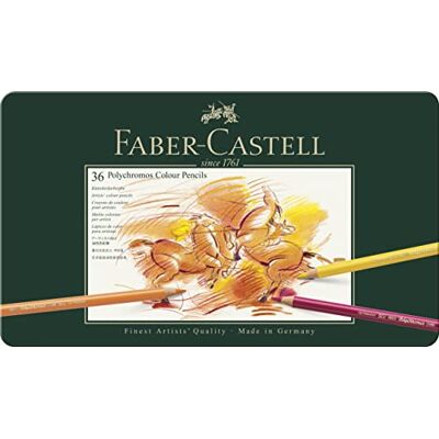 Faber-Castell Kleurpotloden Polychromos, 36er Metalen Etui, U Ontvangt 1 Verpakking, Verpakkingsinhoud: 36 Stuks Etui Faber-Castell Kleurpotloden Polychromos, 36er Metalen Etui, U Ontvangt 1 Verpakking, Verpakkingsinhoud: 36 Stuks Etui
