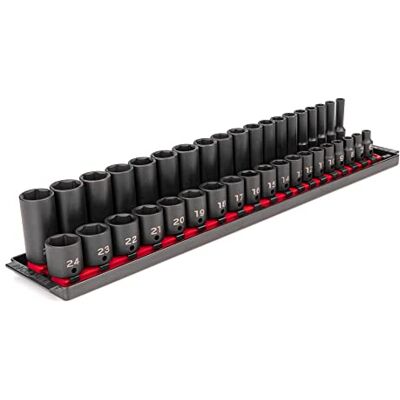 TEKTON Zeskantdopsleutelset met rails, 38-delig (6-24 mm) SID91211 TEKTON Zeskantdopsleutelset met rails, 38-delig (6-24 mm) SID91211
