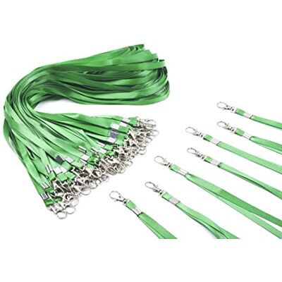 IBOO Extiff Set van halskoord met metalen clip Nekkoord voor ID-kaarthouder (Groen, 100) 100 IBOO Extiff Set van halskoord met metalen clip Nekkoord voor ID-kaarthouder (Groen, 100) 100