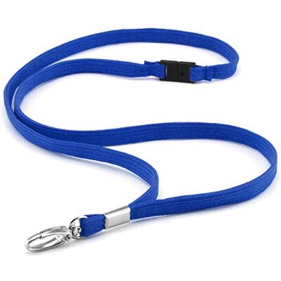 CKB LTD Premium Lanyards Halskoord met draaibare metalen clip voor ID-kaarthouder, effen, Blauw Pack of 20 CKB LTD Premium Lanyards Halskoord met draaibare metalen clip voor ID-kaarthouder, effen, Blauw Pack of 20