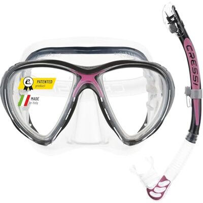 CRESSI Big Eyes Evolution & Alpha Ultra Dry Premium waterwandel-/duikset voor volwassenen CRESSI Big Eyes Evolution & Alpha Ultra Dry Premium waterwandel-/duikset voor volwassenen